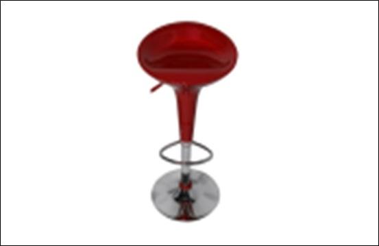TF-007 (BC-031) барный стул, красный (Керри)